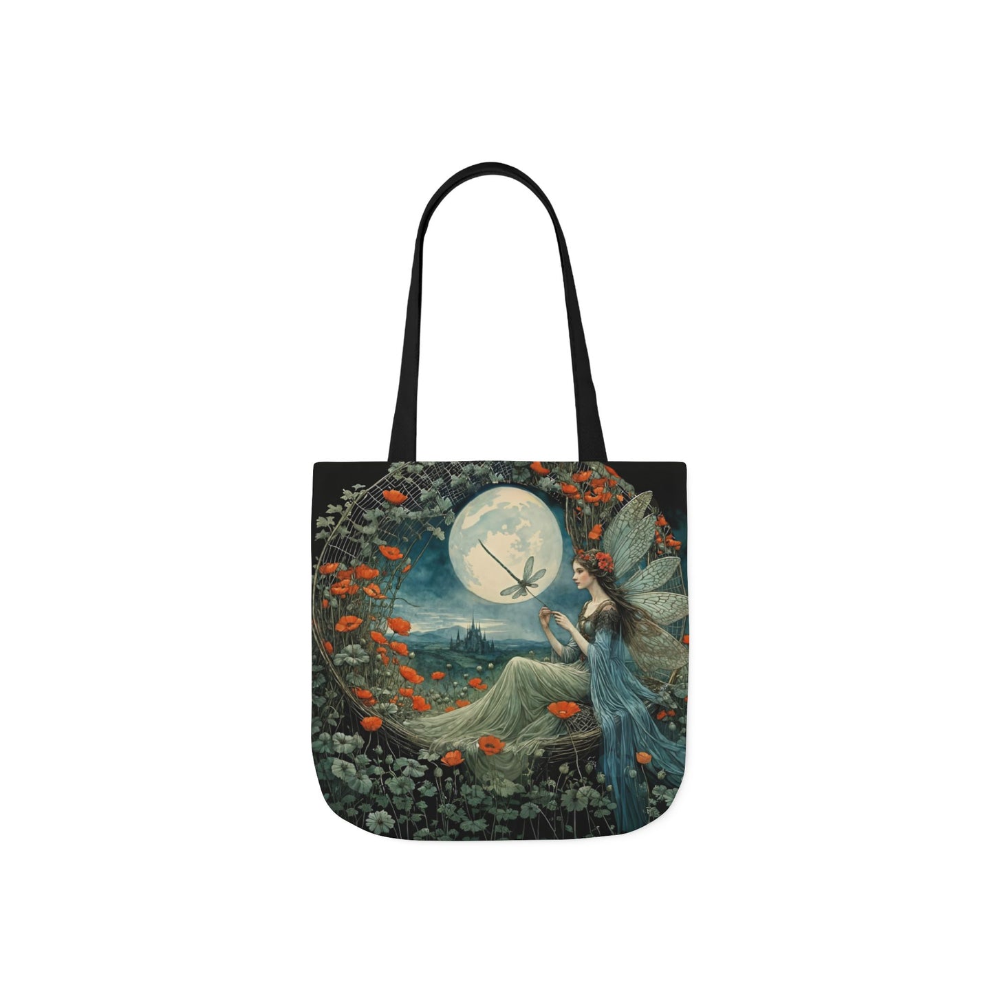 Colorful Moon fairy -Inspired Canvas Tote Bag - Perfect for Beach Days, Eco-Friendly Shopping, and Summer Fun!