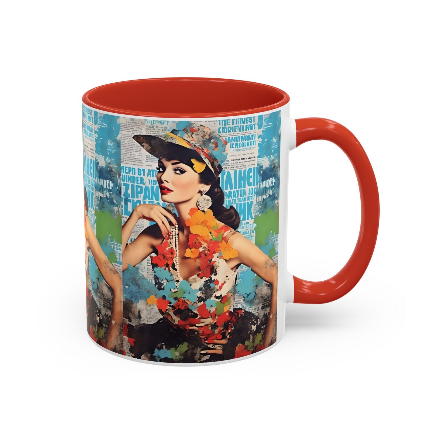 Coffee Mug Hollywood Movie Star Collage Colorful Art 11/15oz by Fairyhill Studio