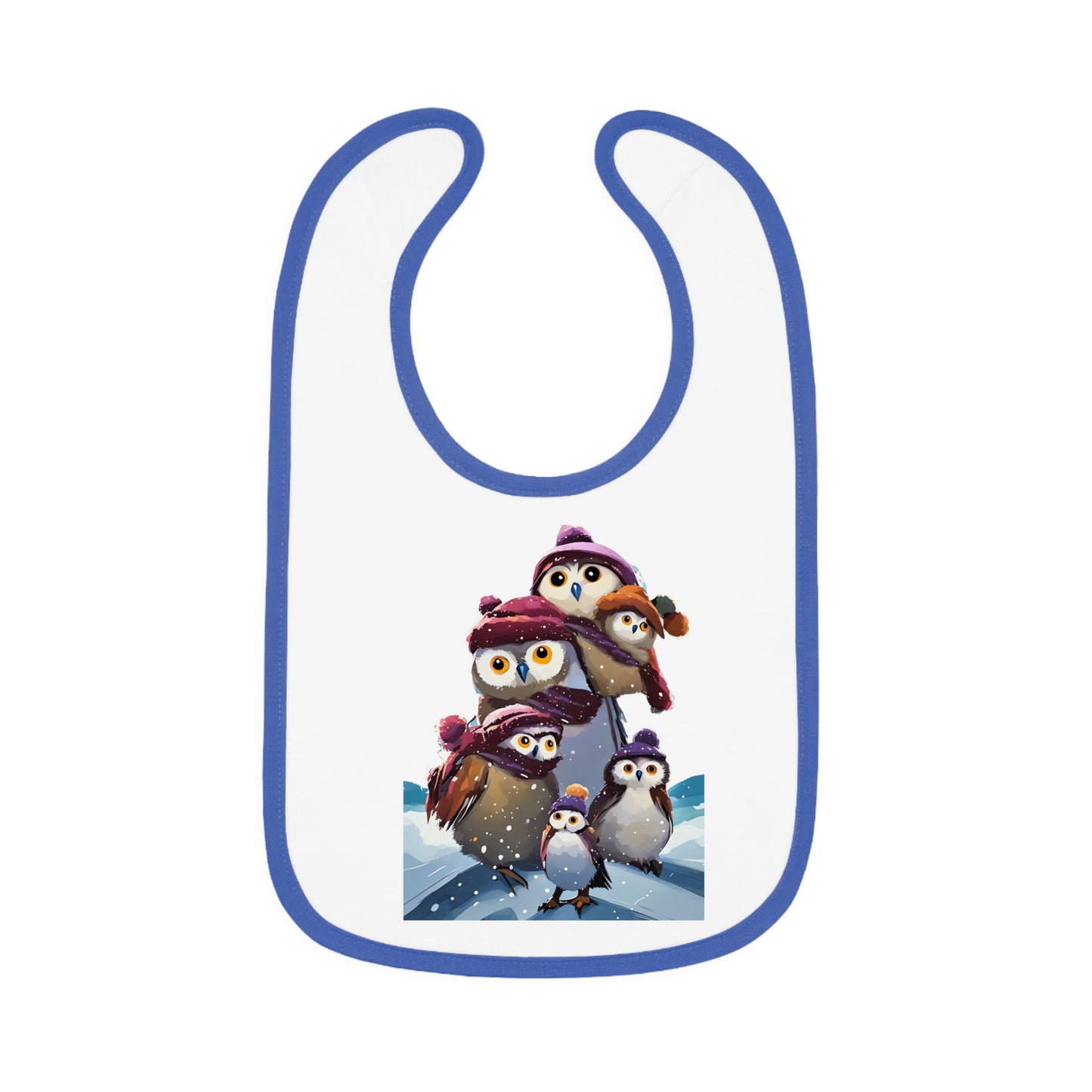 Bib - Penguin Family in Winter Snow Holiday Art