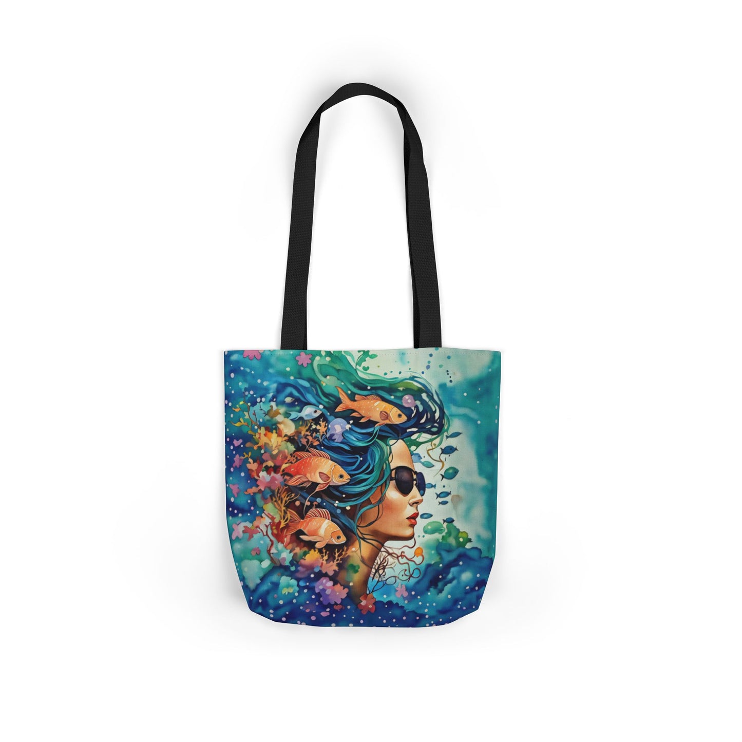 Colorful Ocean-Inspired Canvas Tote Bag - Perfect for Beach Days, Eco-Friendly Shopping, and Summer Fun!