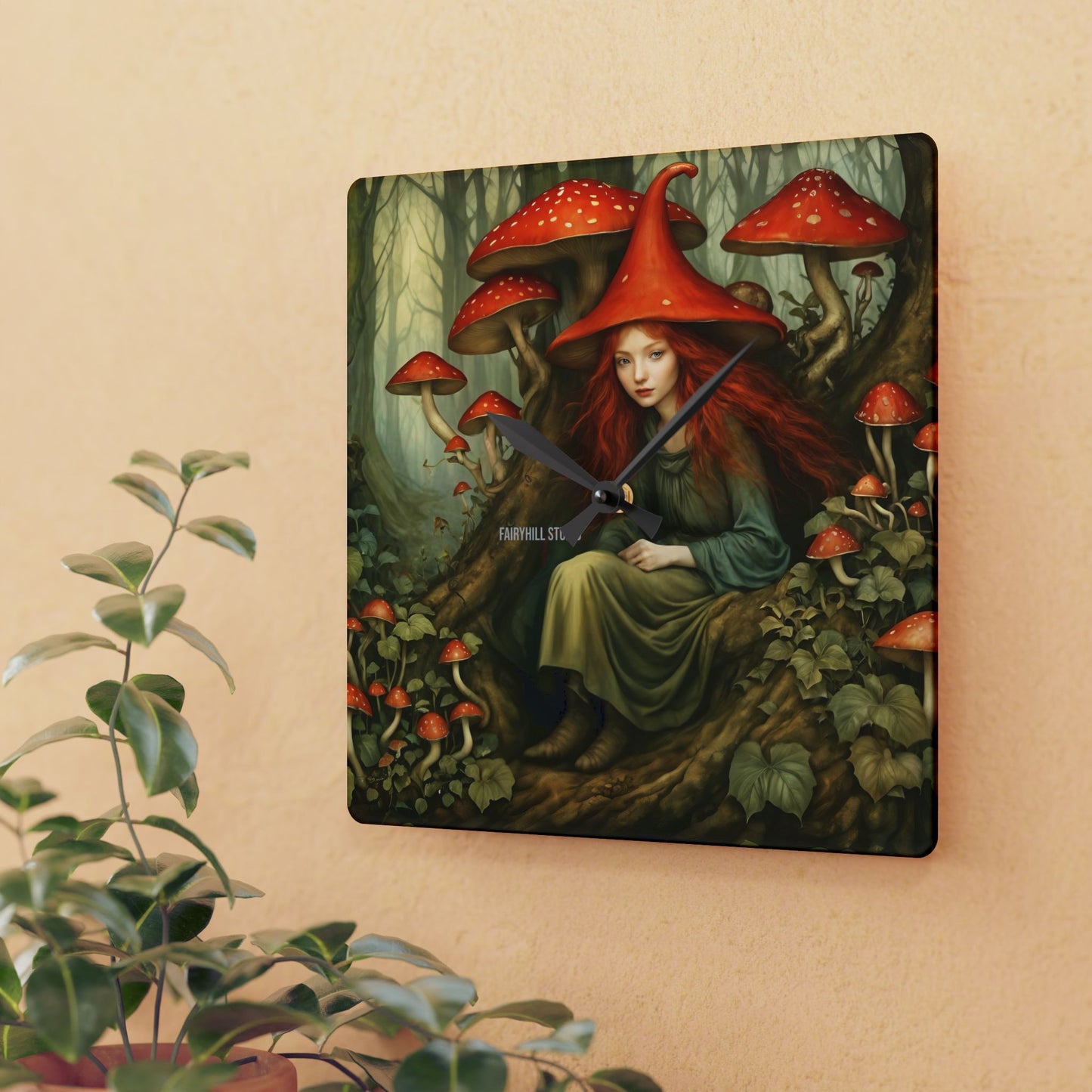 Acrylic Wall Clock - Dragonfly Meditation