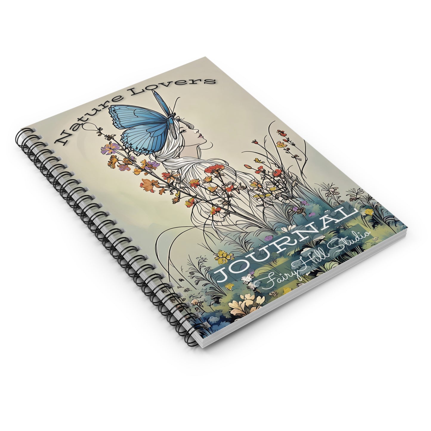 Spiral Notebook/Nature Lovers Journal /FairyHill Studio Journal Ruled Line Journal