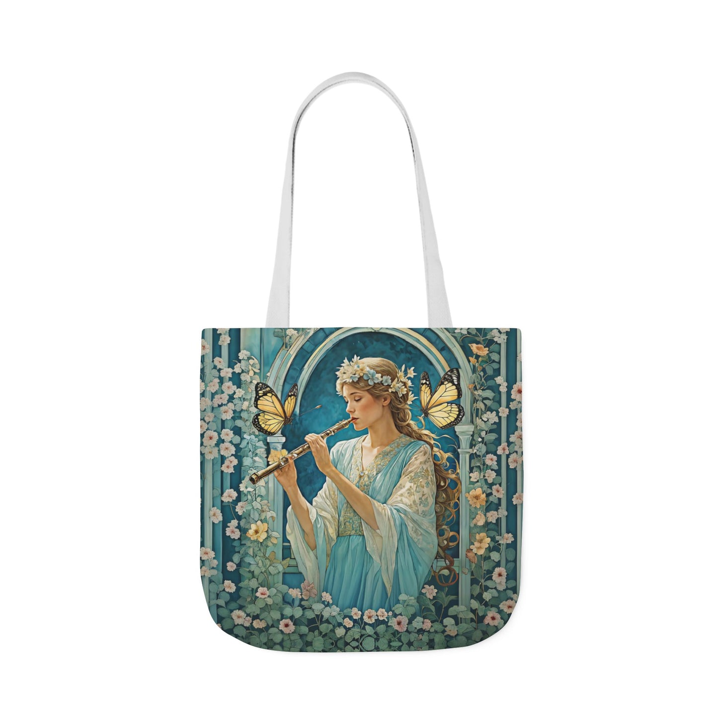 Butterfly Flute player -Inspired Canvas Tote Bag - Perfect for Beach Days, Eco-Friendly Shopping, and Summer Fun!