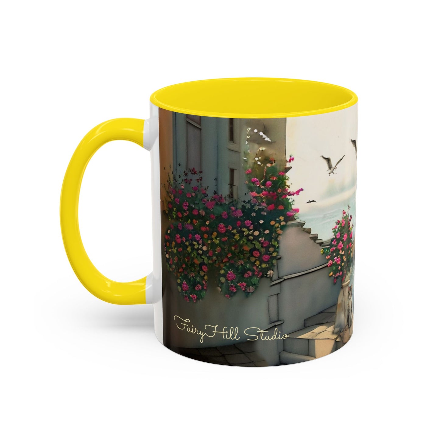 Harbour cats Art-Themed Coffee Mug - 11 & 15oz Accent Mug for Cat Lovers