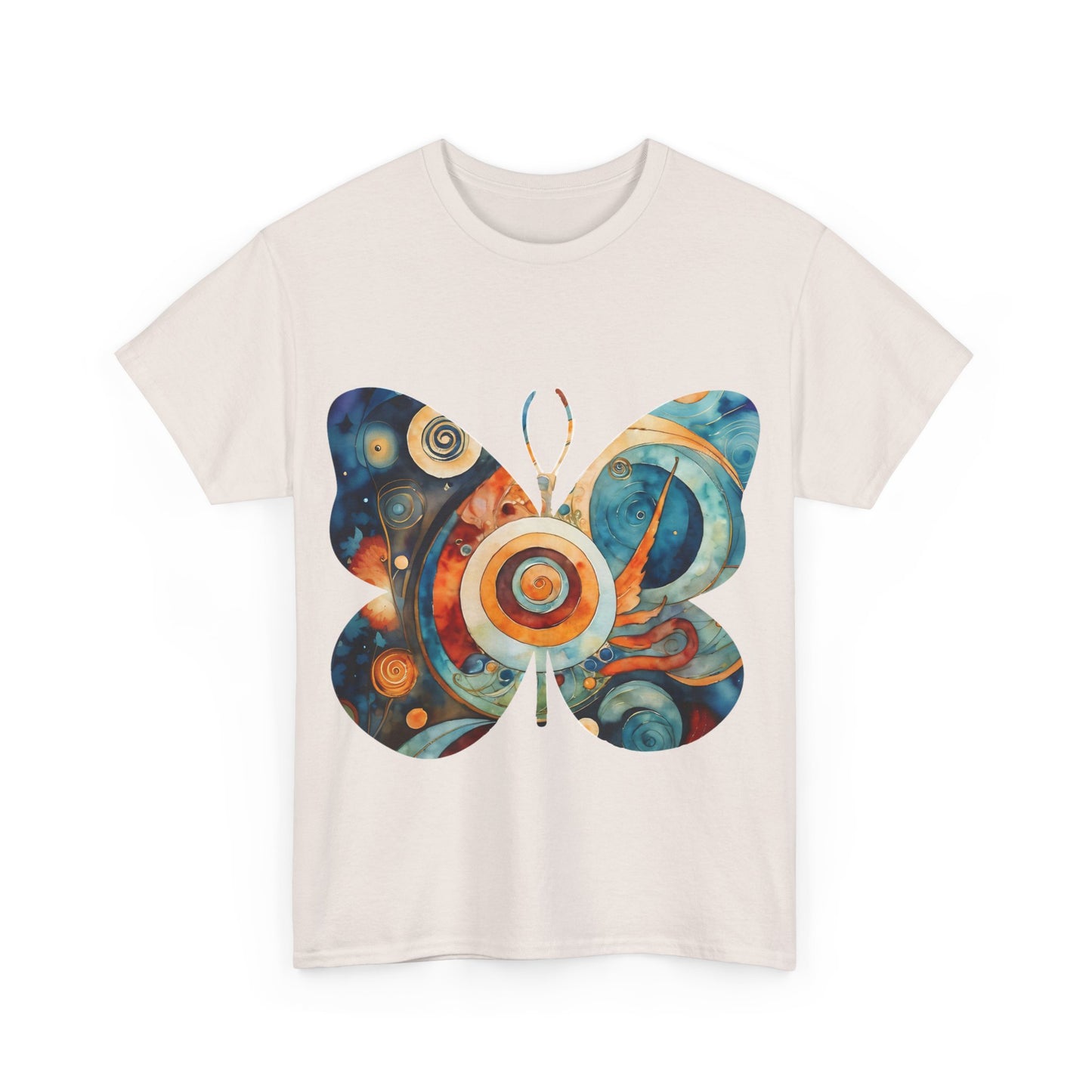 Colorful Abstract Butterfly Swirl Tee - Unisex Heavy Cotton