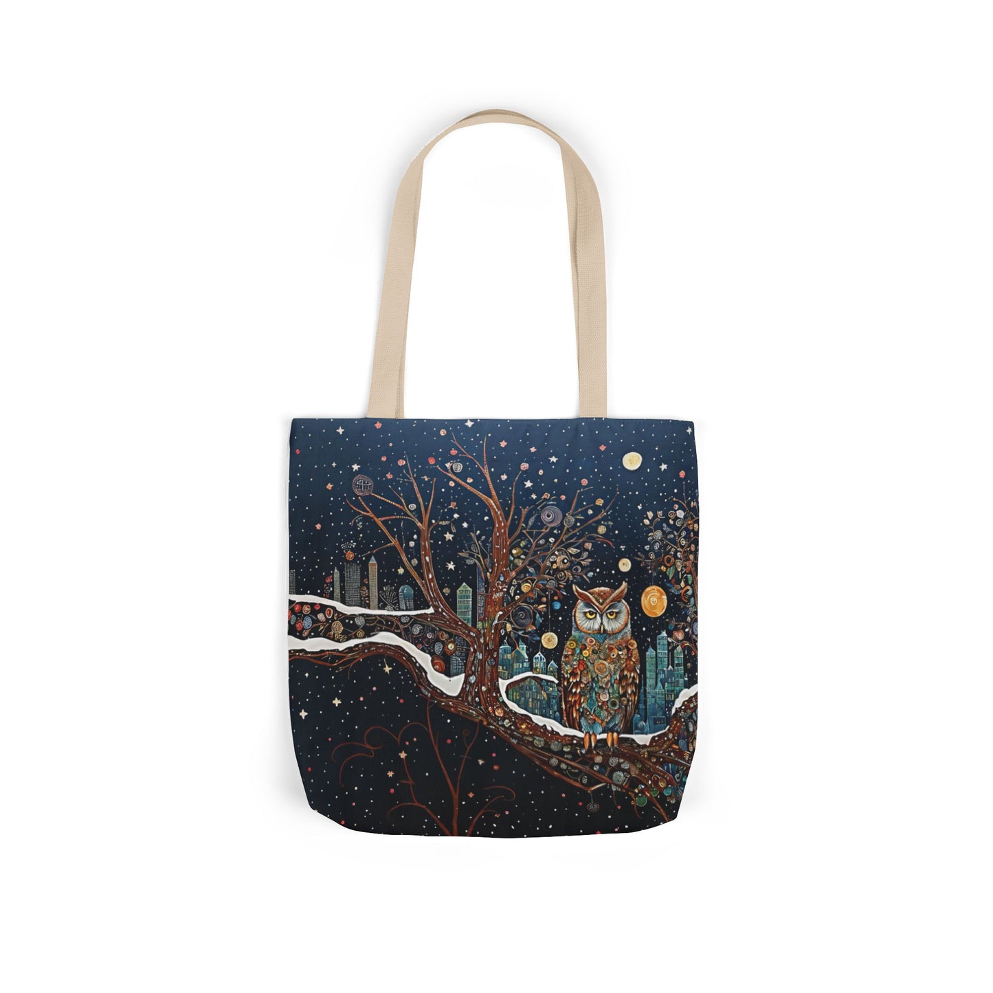 Colorful  night Owl -Inspired Canvas Tote Bag - Perfect for Beach Days, Eco-Friendly Shopping, and Summer Fun!