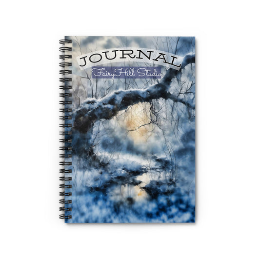 Spiral Notebook - Winter Frozen Lake Ruled Line