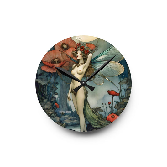 Acrylic Wall Clock - Moon Goddess