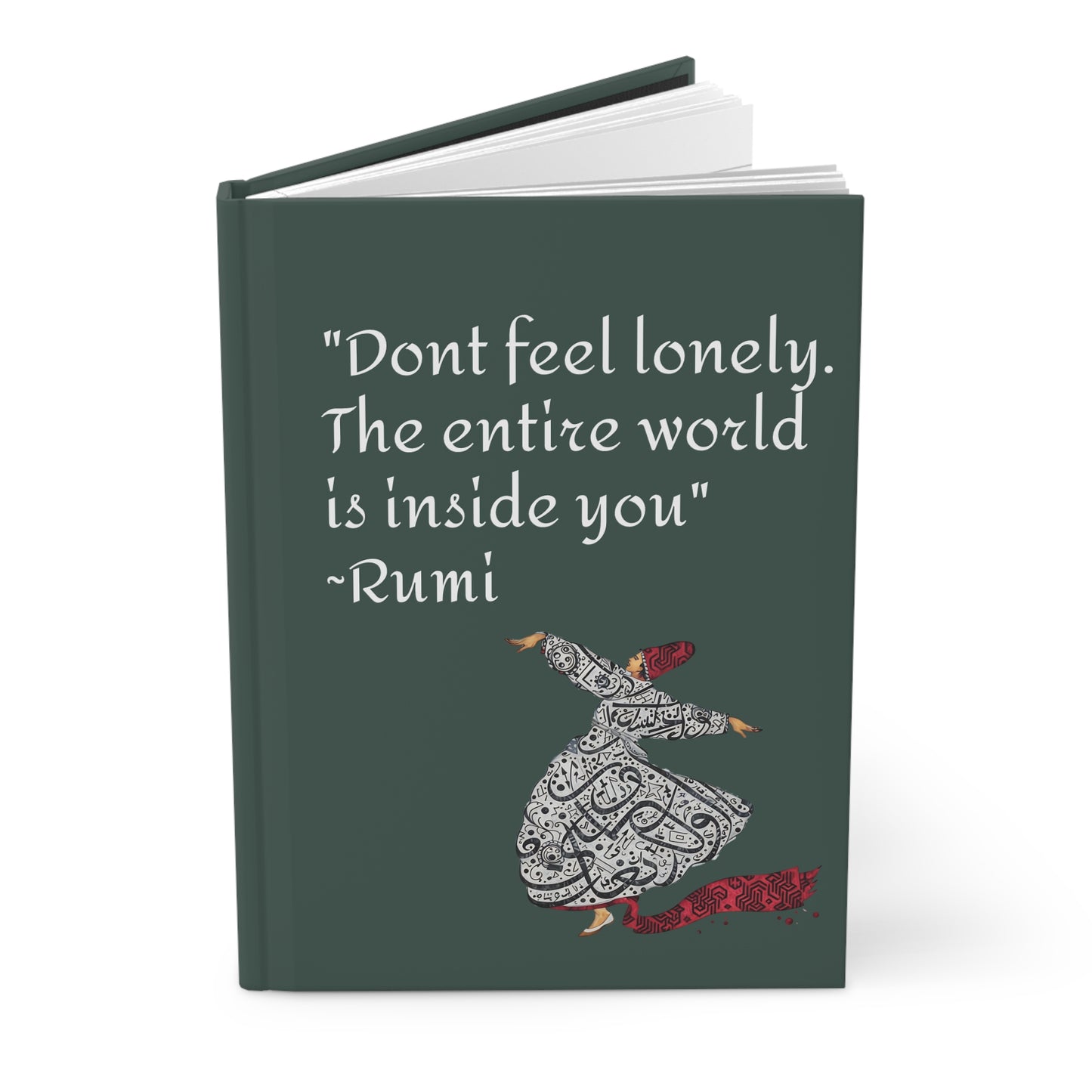 Rumi Quote Hardcover Journal