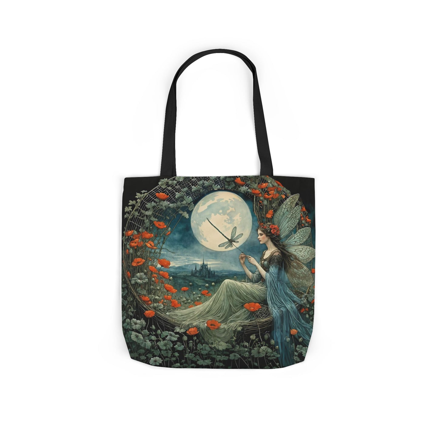 Colorful Moon fairy -Inspired Canvas Tote Bag - Perfect for Beach Days, Eco-Friendly Shopping, and Summer Fun!