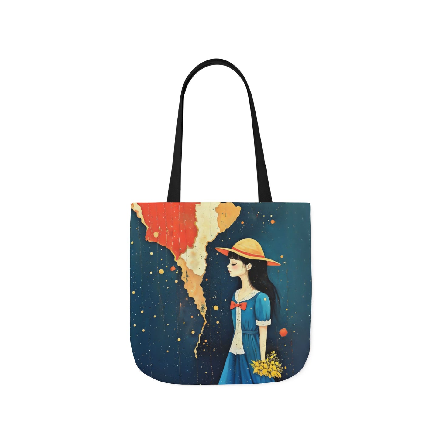 Colorful travel -Inspired Canvas Tote Bag - Perfect for Beach Days, Eco-Friendly Shopping, and Summer Fun!