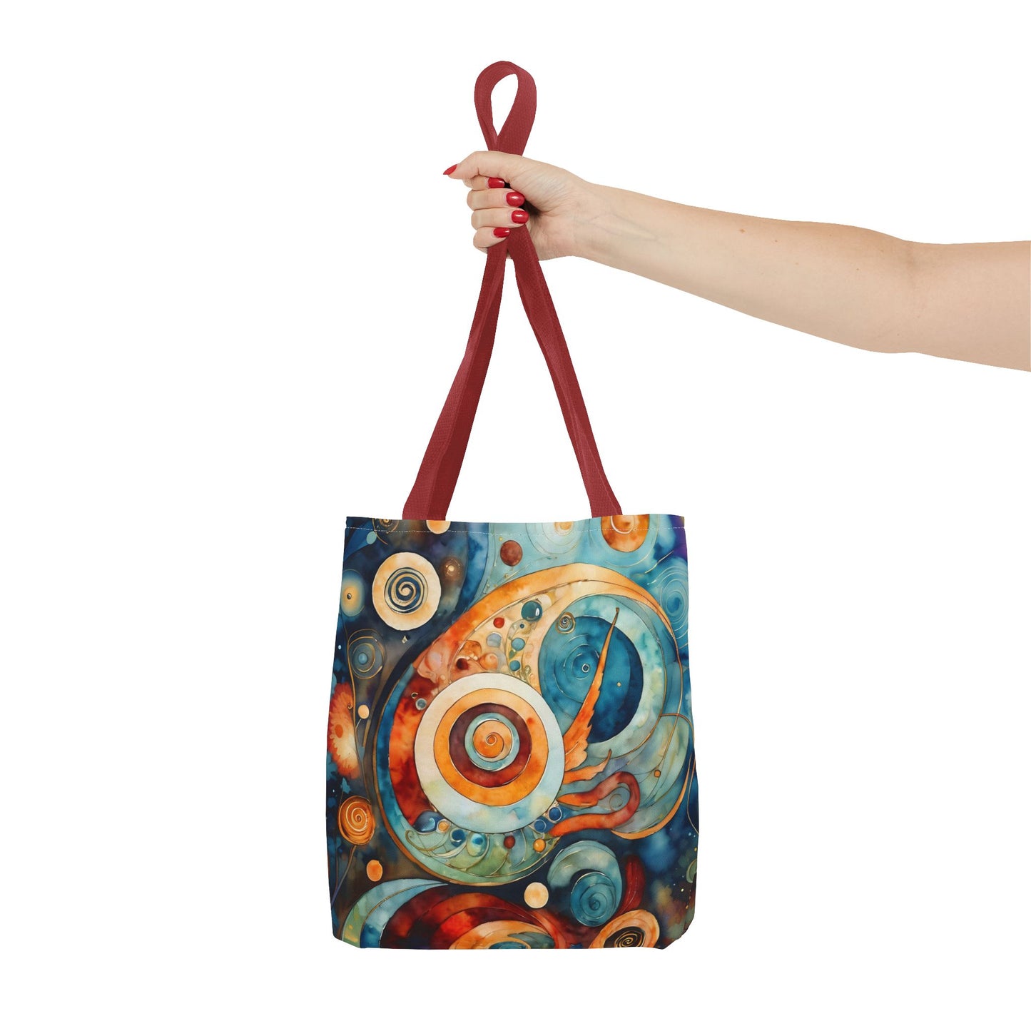 Colorful Circle Canvas Art Tote Bag