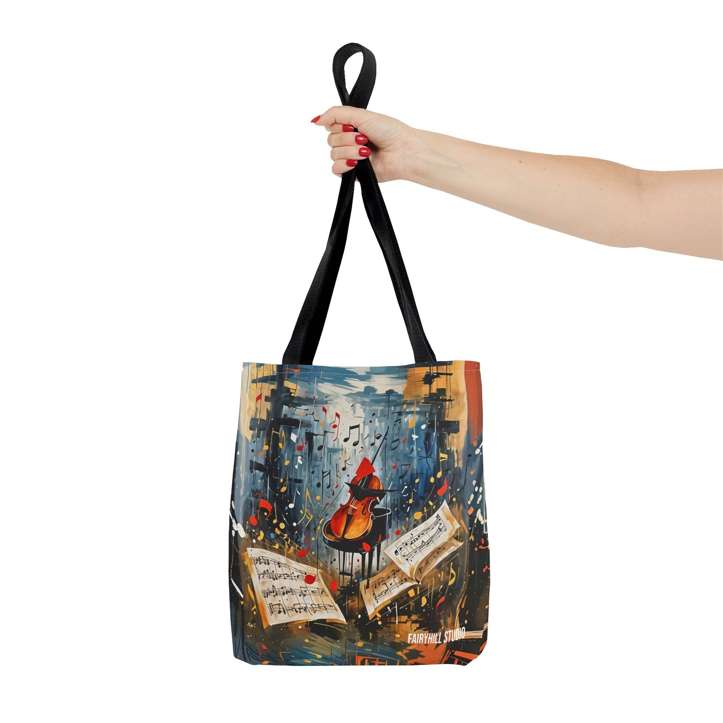 Vibrant Abstract Art Tote Bag - Colorful Swirls & Spirals