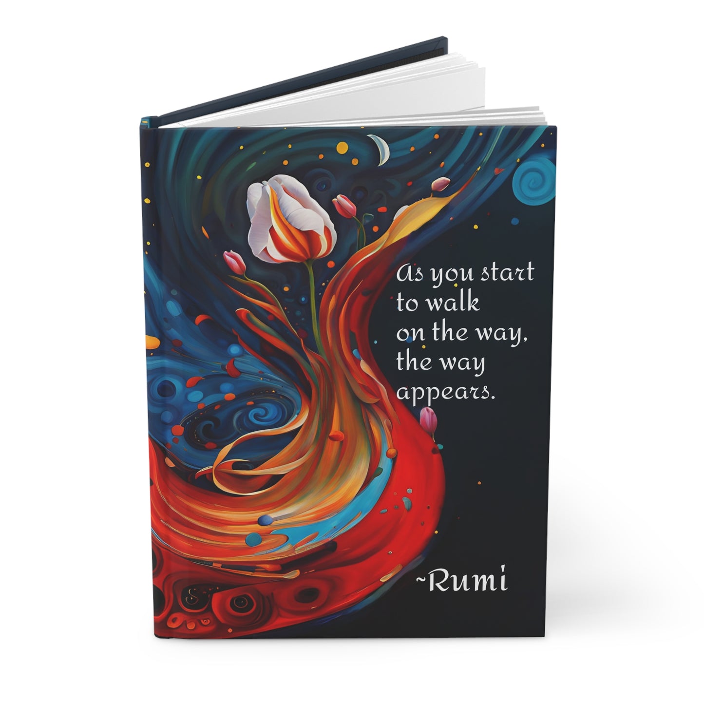 Hardcover Journal Rumi Spiritual Quote Art
