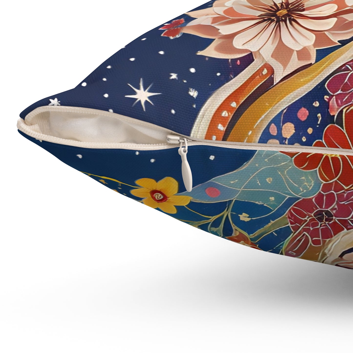 Celestial Mindfulnes Square Pillow - by Fairyhill Studio