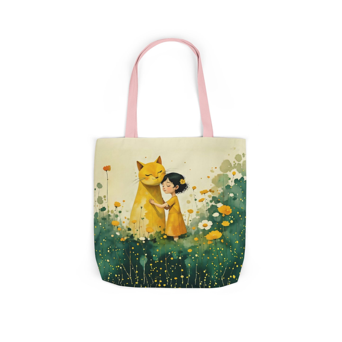 Colorful Cat -Inspired Canvas Tote Bag - Perfect for Beach Days, Eco-Friendly Shopping, and Summer Fun!