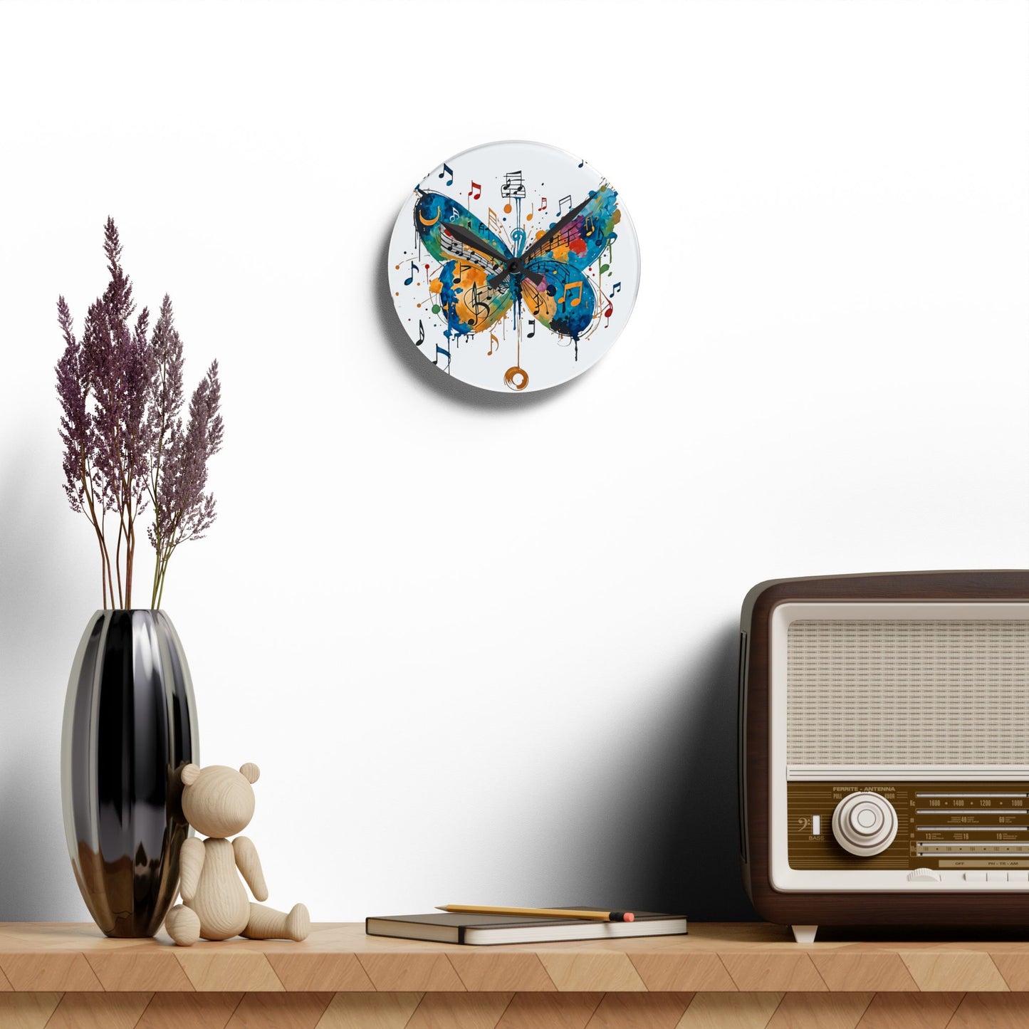 Butterfly Acrylic Wall Clock