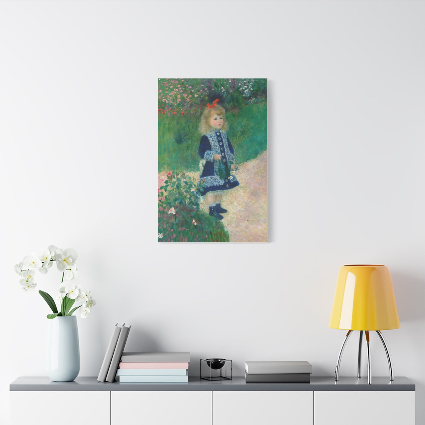 Canvas Art - A Girl with a Watering Can, 1876 Auguste Renoir (artist) French, 1841 - 1919 , Stretched Matte 1 25"