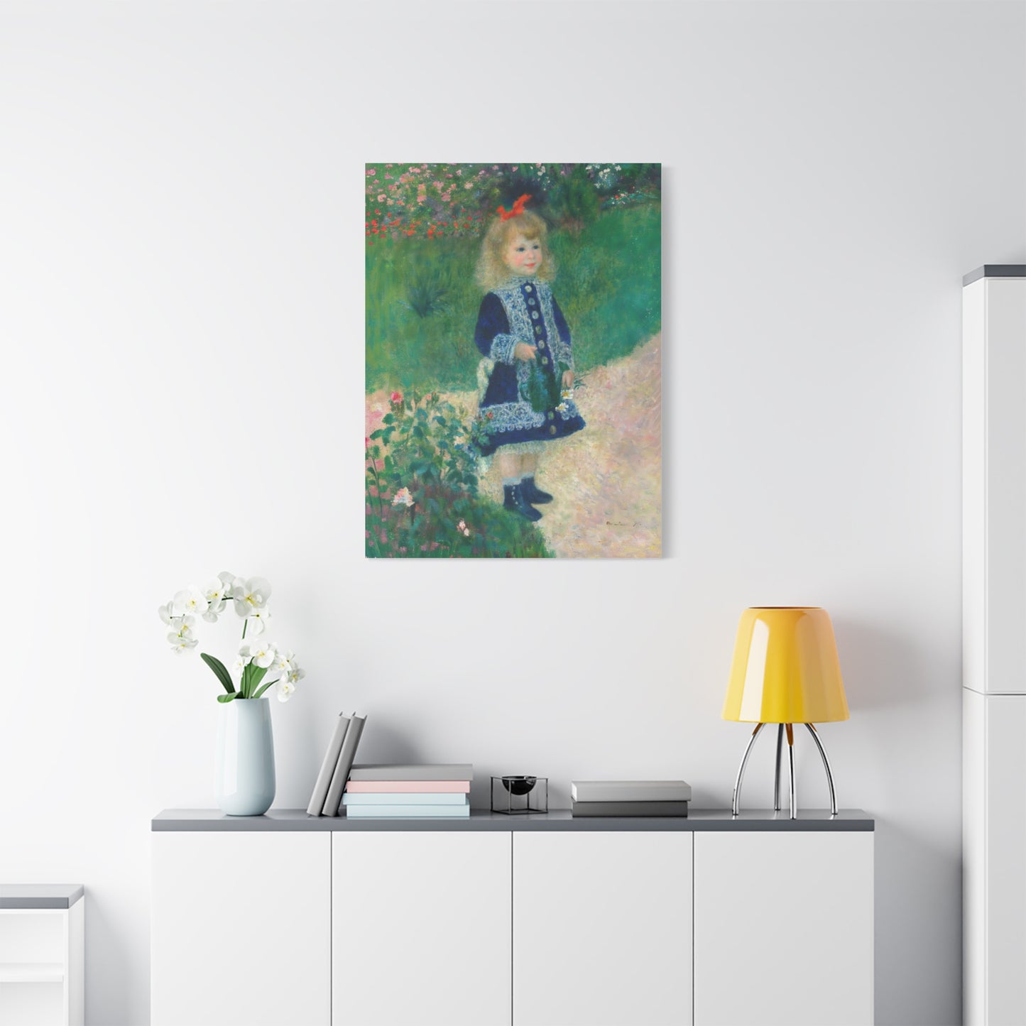 Canvas Art - A Girl with a Watering Can, 1876 Auguste Renoir (artist) French, 1841 - 1919 , Stretched Matte 1 25"