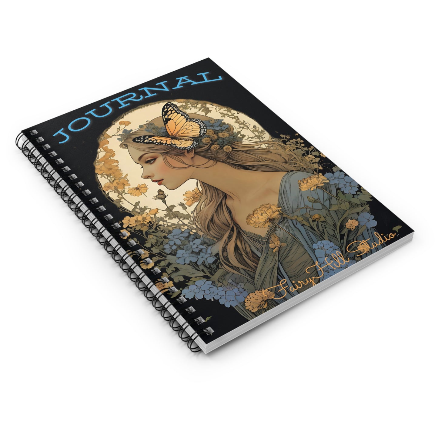 Spiral Notebook - Girl with a Butterfly