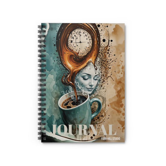 Morning  Coffee Notebook - Ruled Line coffee  Spiral Journal