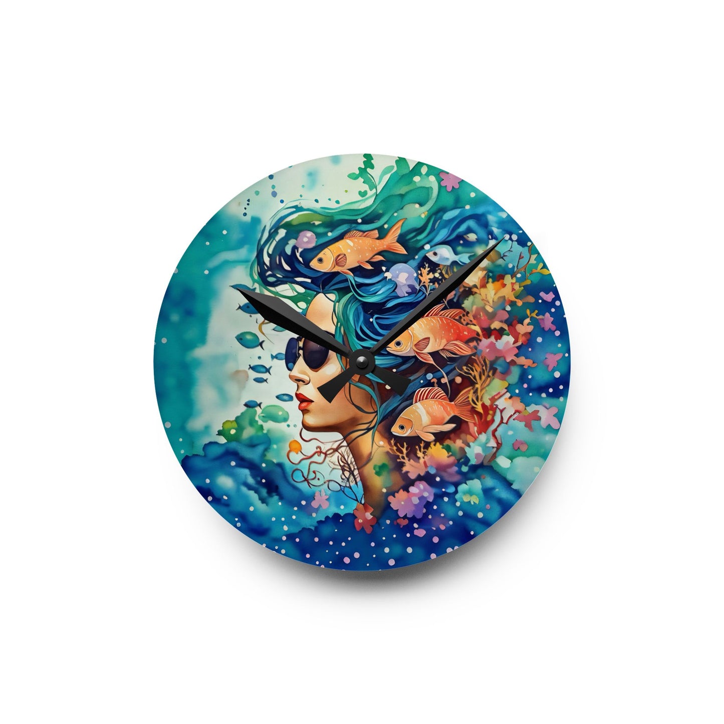 Ocean Mindfulness   Acrylic Wall Clock