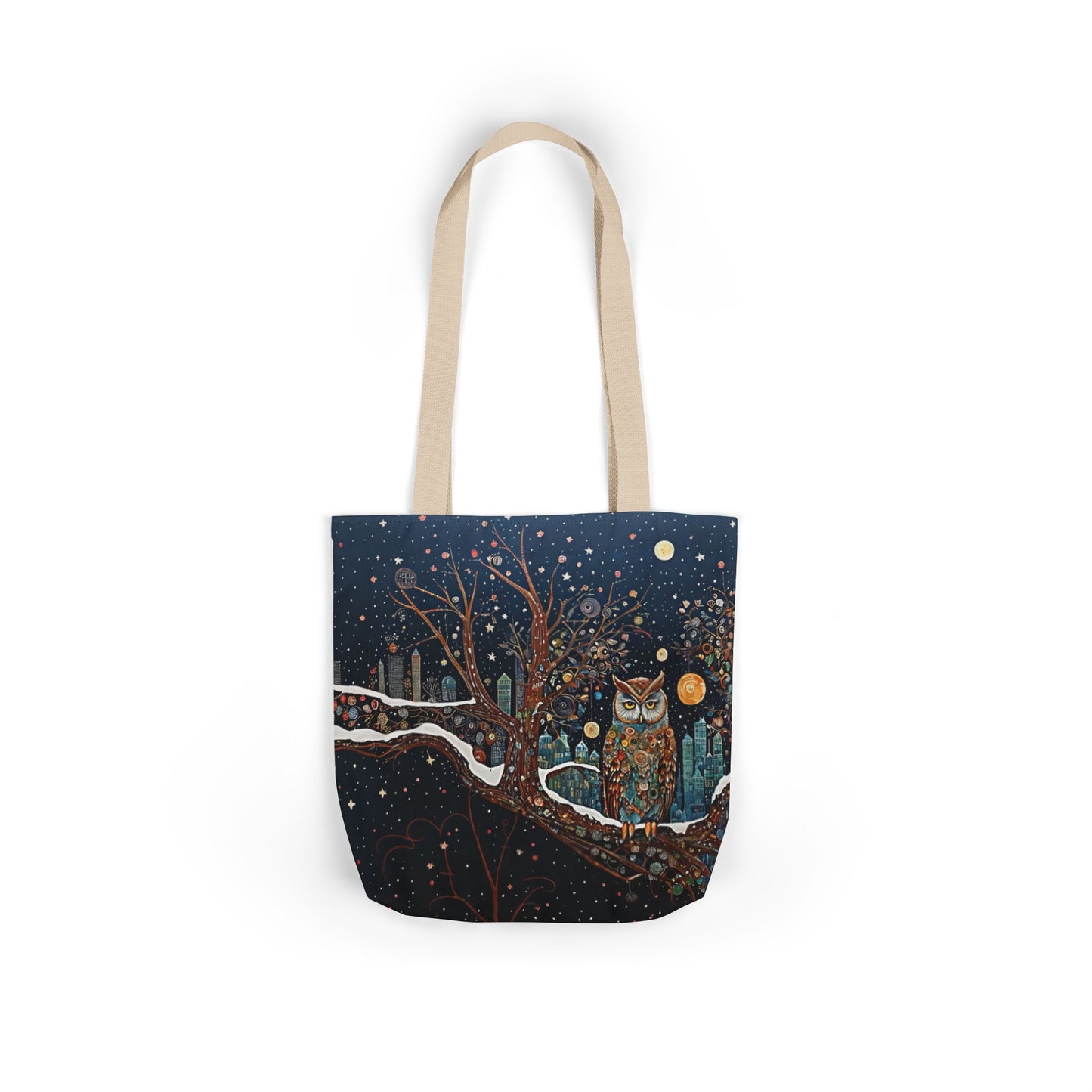Colorful  night Owl -Inspired Canvas Tote Bag - Perfect for Beach Days, Eco-Friendly Shopping, and Summer Fun!