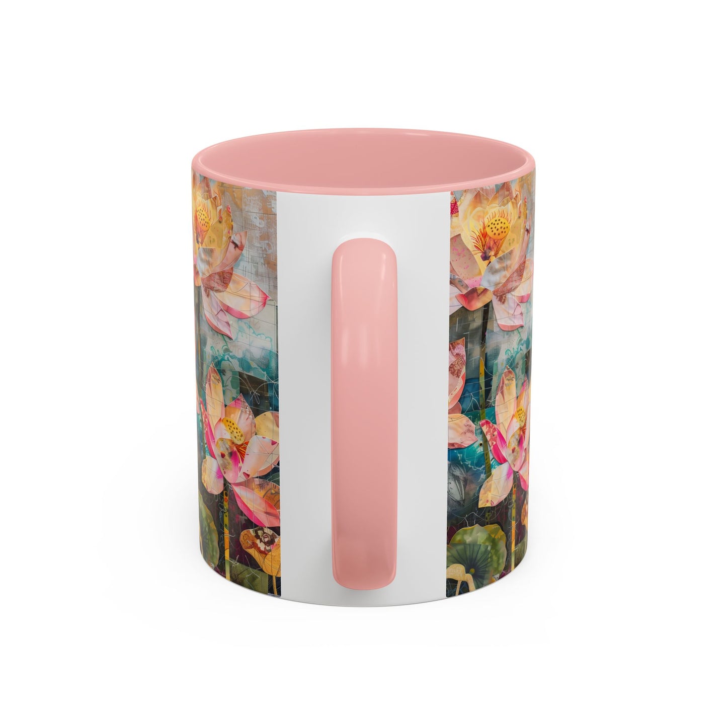 Mug - Pink Water Lilies Pond Watercolor Art by Fairyhill Studio - 11oz