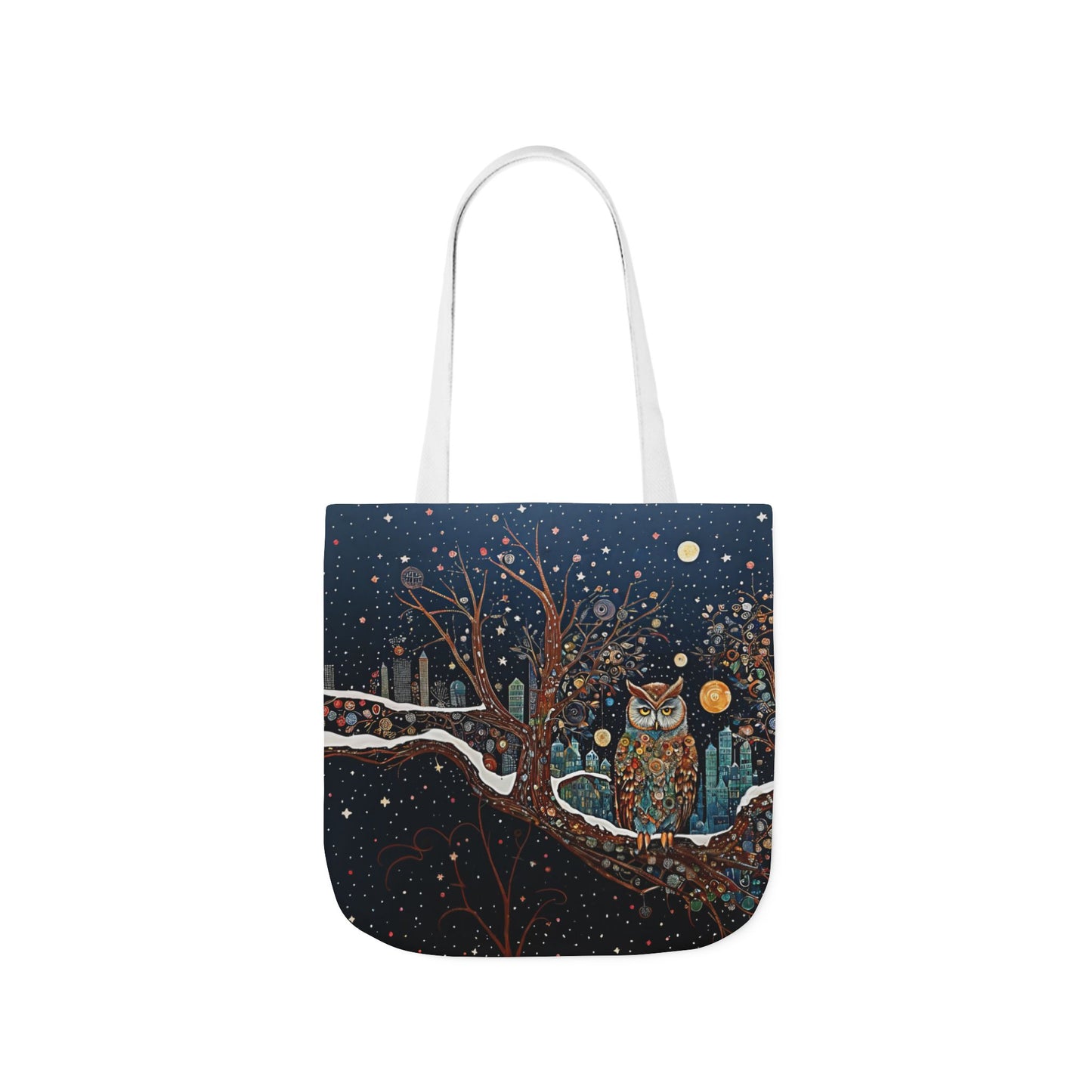 Colorful night Owl -Inspired Canvas Tote Bag - Perfect for Beach Days, Eco-Friendly Shopping, and Summer Fun!