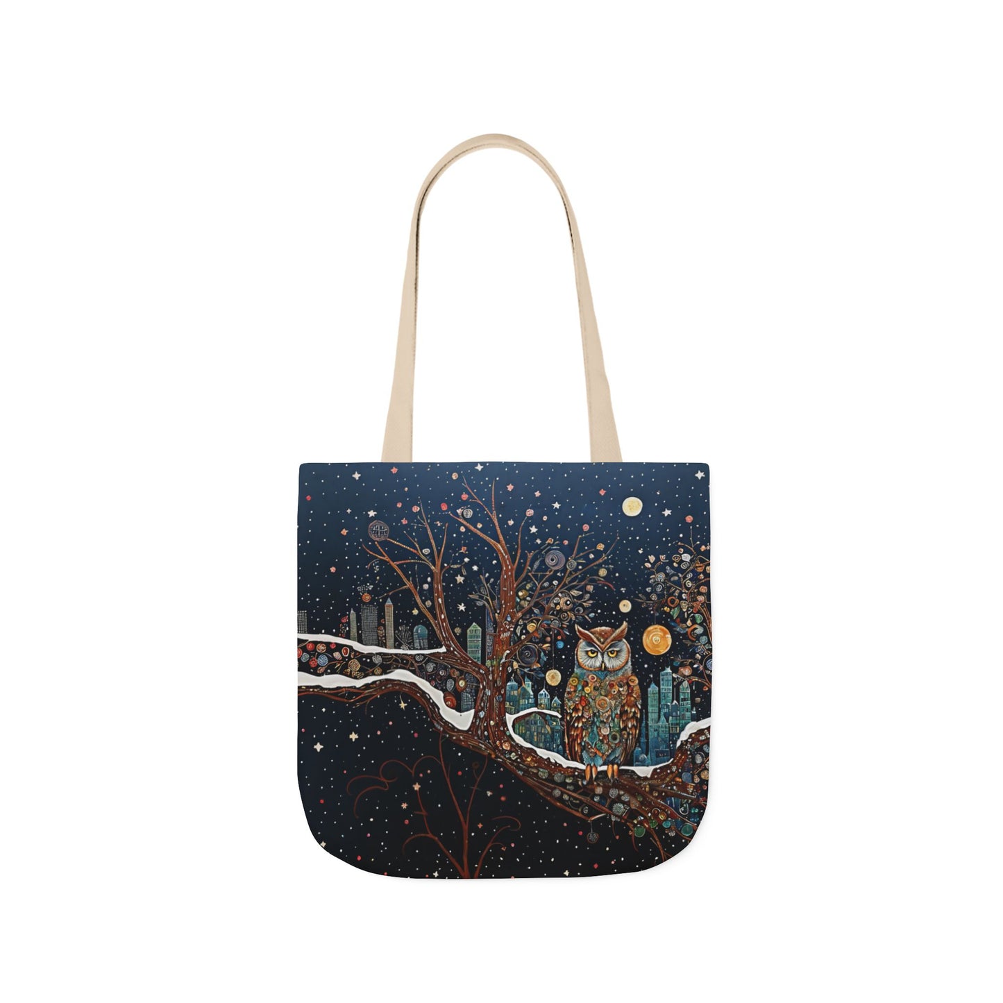 Colorful  night Owl -Inspired Canvas Tote Bag - Perfect for Beach Days, Eco-Friendly Shopping, and Summer Fun!
