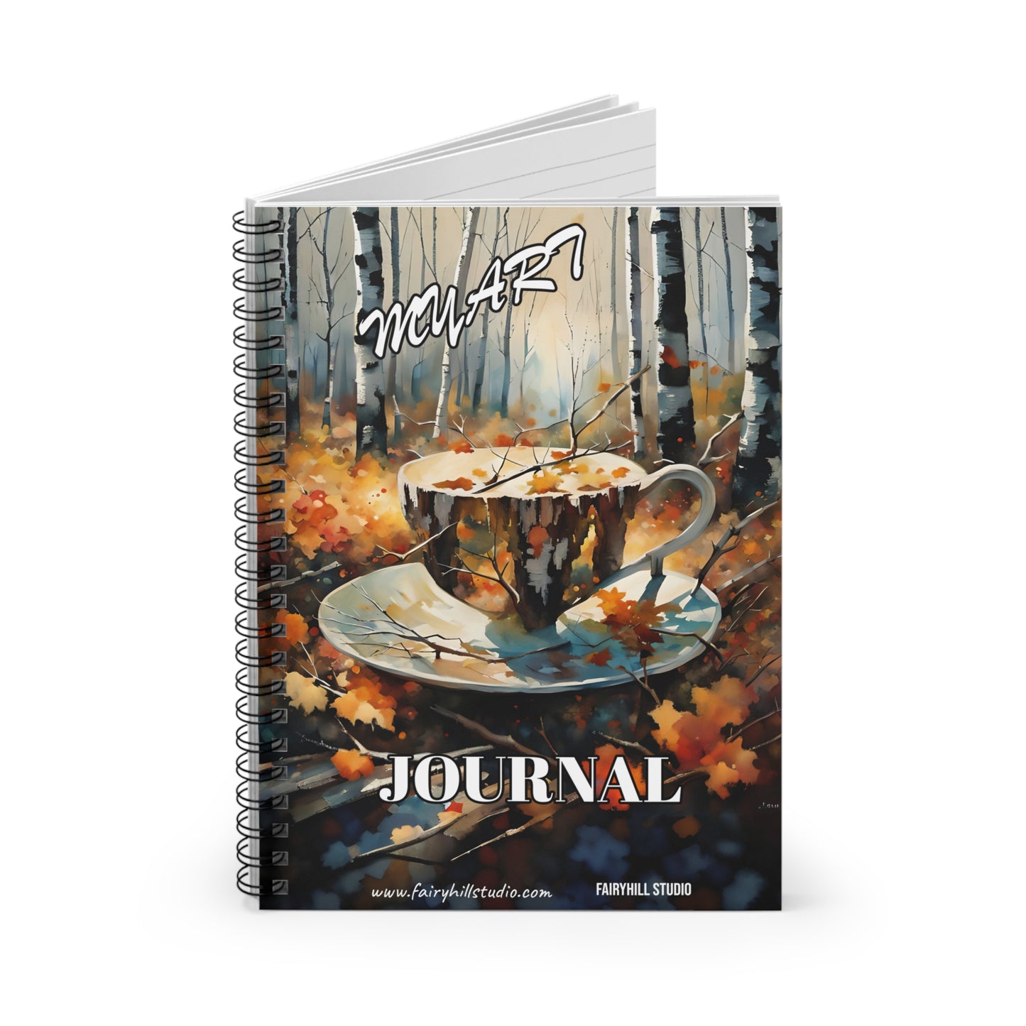 Spiral Notebook - Coffee in Fall - Ruled Line