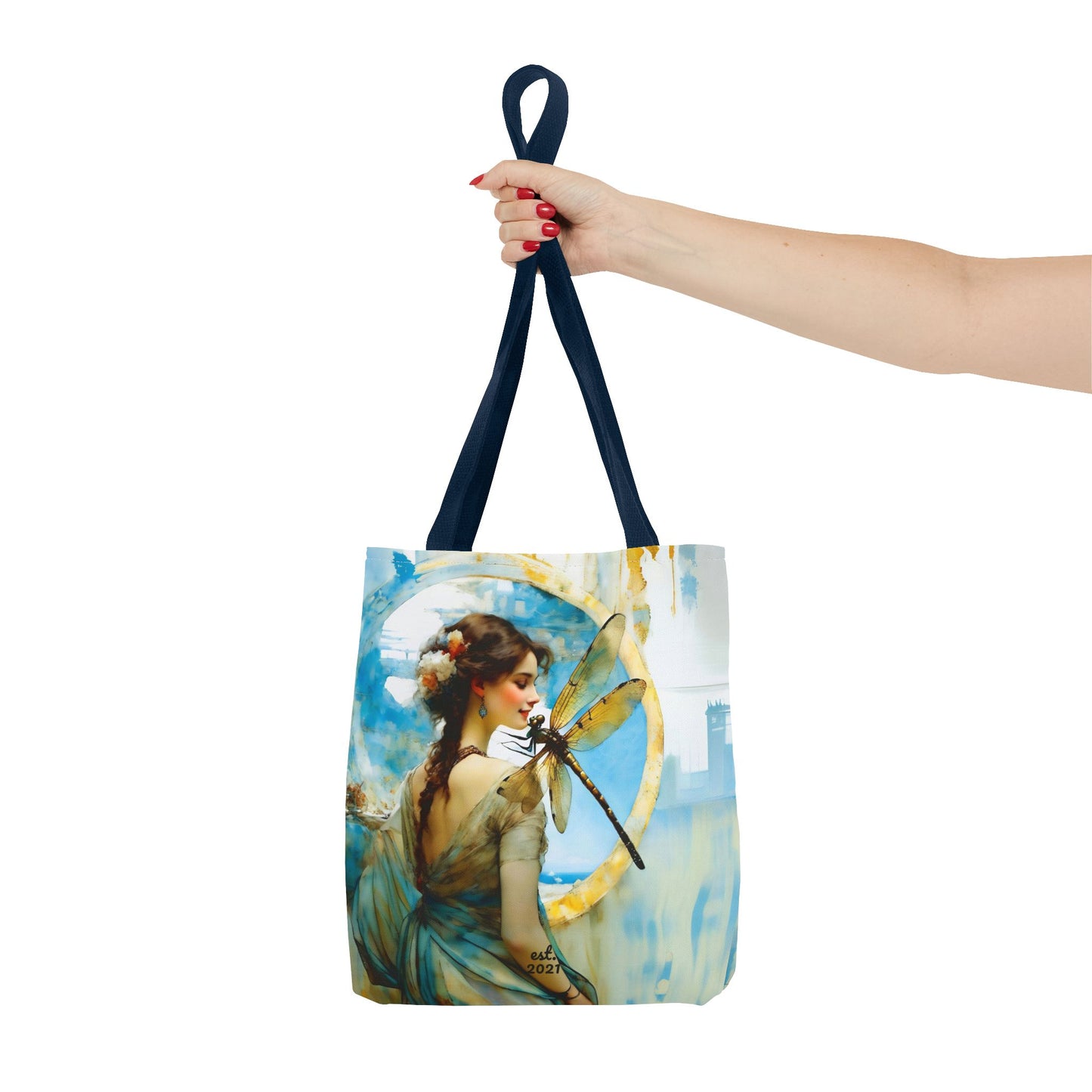 FairyHill Studio  Dragonfly whimsical Tote Bag (AOP)