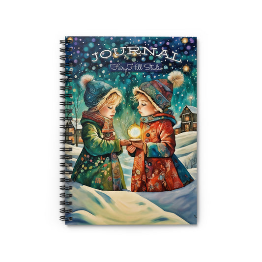 Christmas Spiral Notebook - Silent Night Holiday Art Journal