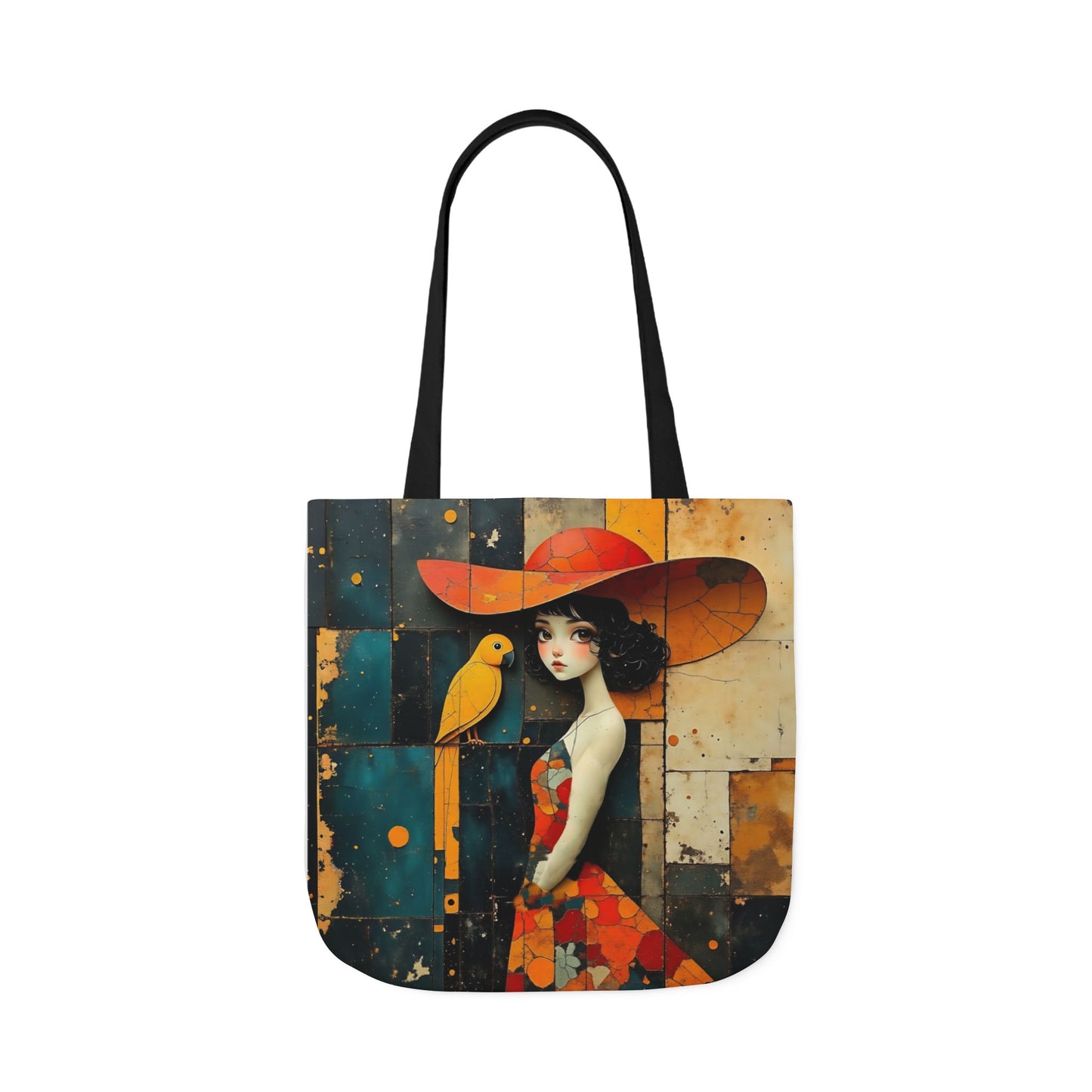 Colorful parrot -Inspired Canvas Tote Bag - Perfect for Beach Days, Eco-Friendly Shopping, and Summer Fun!