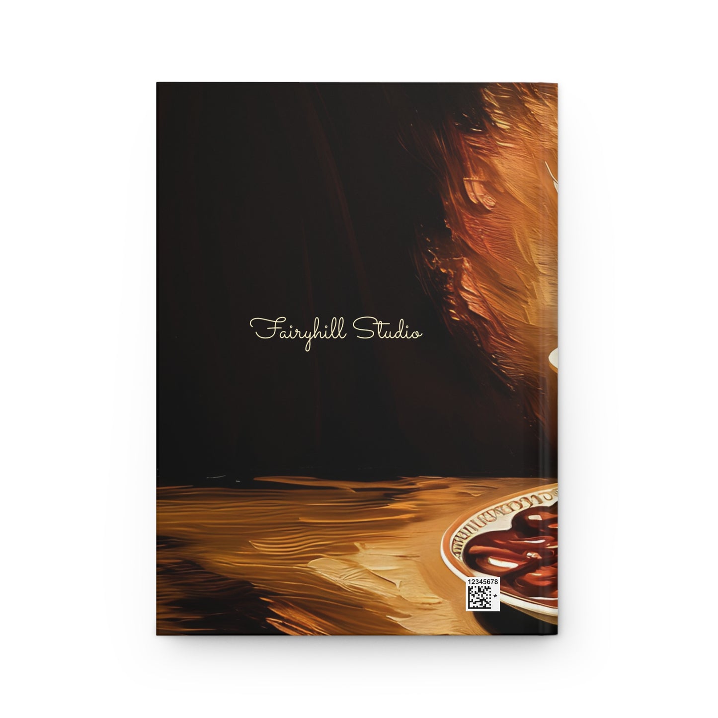Personalized Hardcover Journal Matte with Hot Chocolate/Coffee Fairy Art