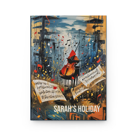Hardcover Journal Matte - Music for the Holidays Violin Art