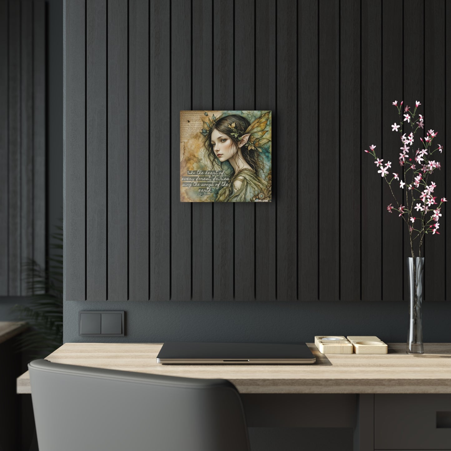 Acrylic Print Forest Fairy Elf Portrait Inspirational Art