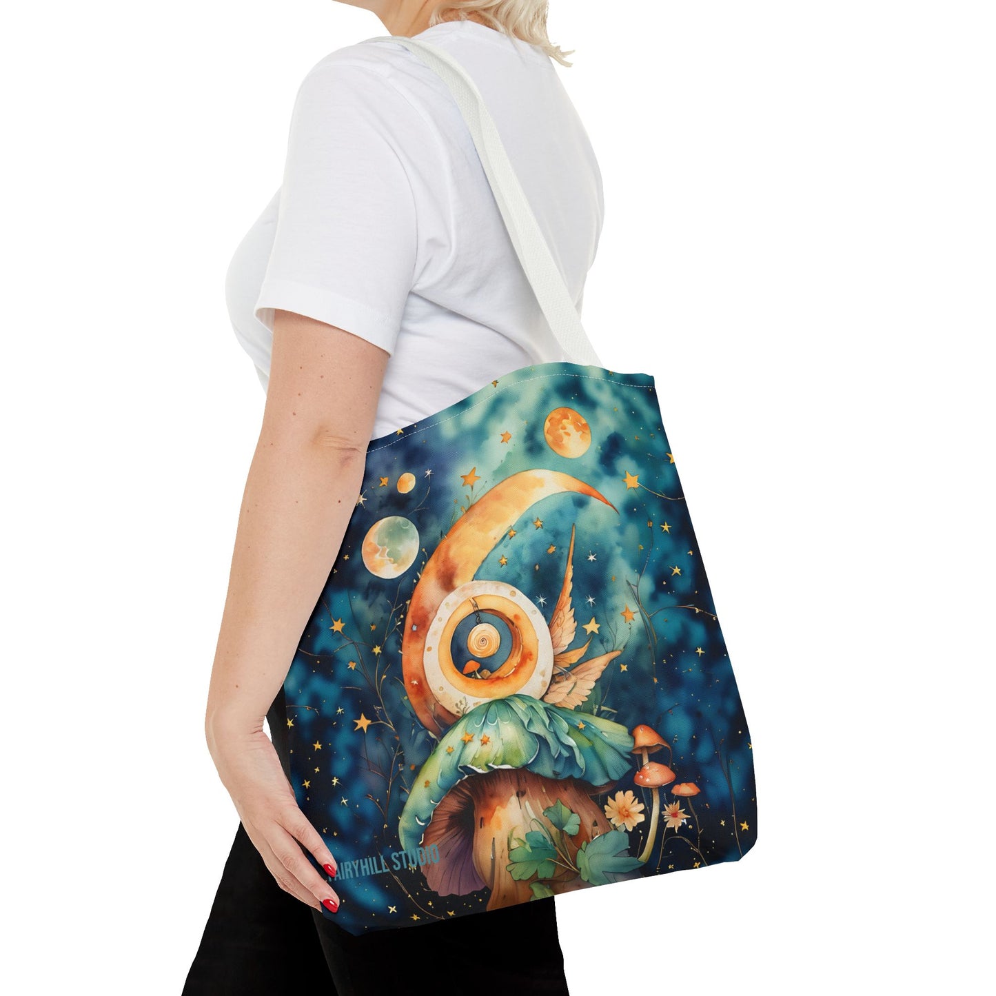 Canvas Art Tote bag- Abstract Colorful Circle Universe