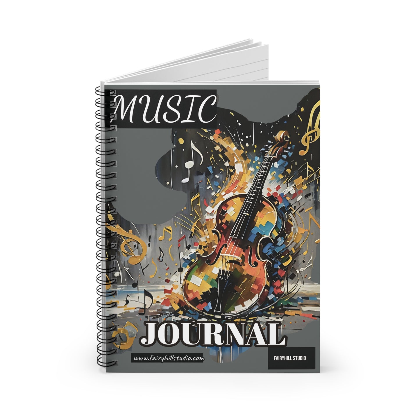 Spiral Notebook Violin music Journal,notebook,memoir Spiral Notebook - Ruled Line