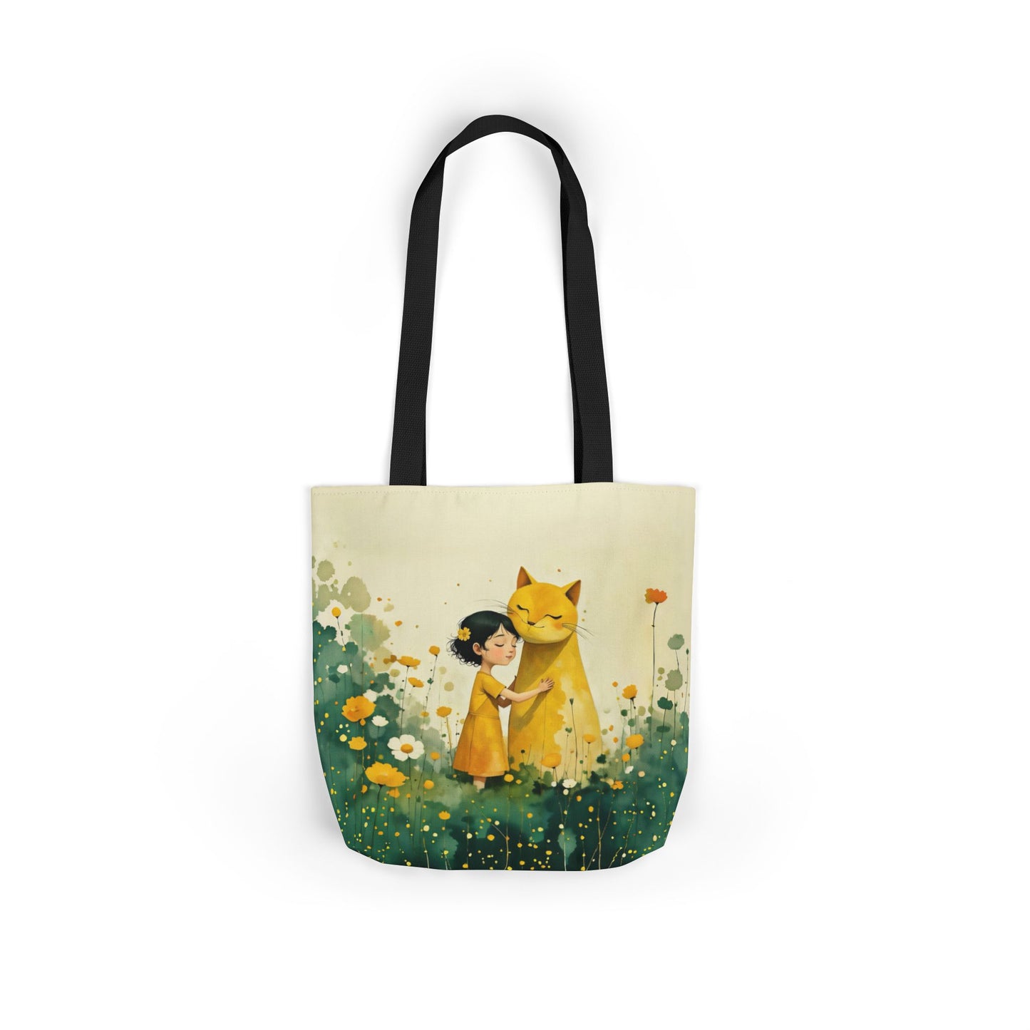 Colorful Cat -Inspired Canvas Tote Bag - Perfect for Beach Days, Eco-Friendly Shopping, and Summer Fun!