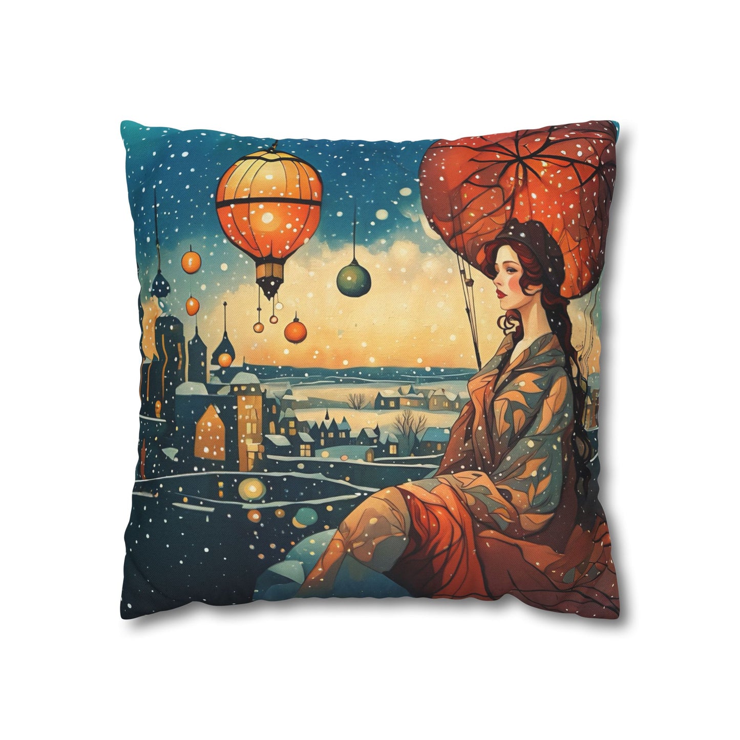 Elegant Dragonfly Art Pillowcase | Decorative Cushion Cover, Home Decor, Gift Idea, Bohemian Style, Christmas Decoration