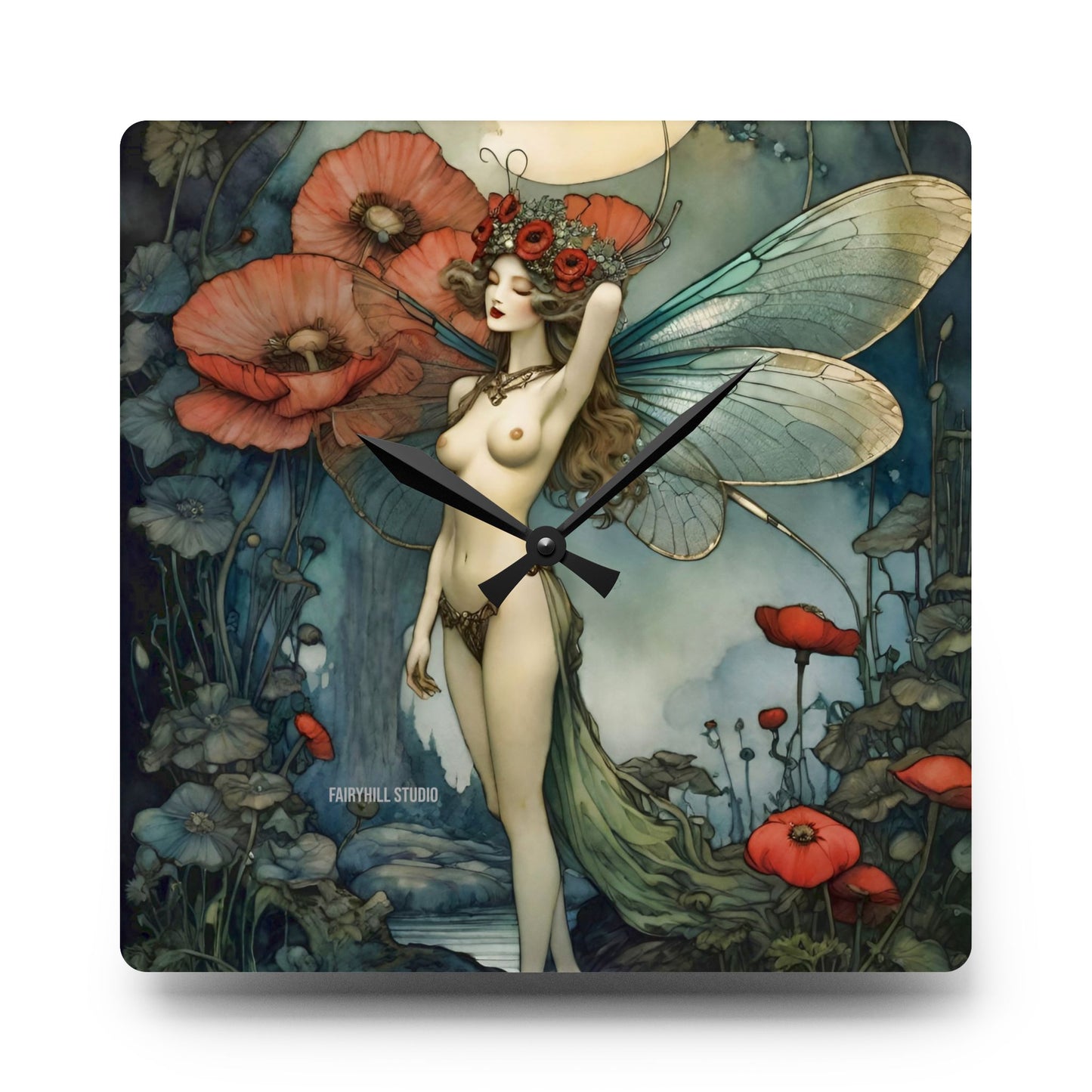 Acrylic Wall Clock - Moon Goddess