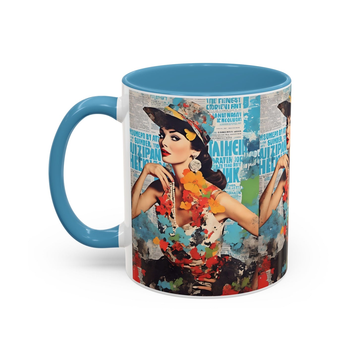 Coffee Mug Hollywood Movie Star Collage Colorful Art 11/15oz by Fairyhill Studio