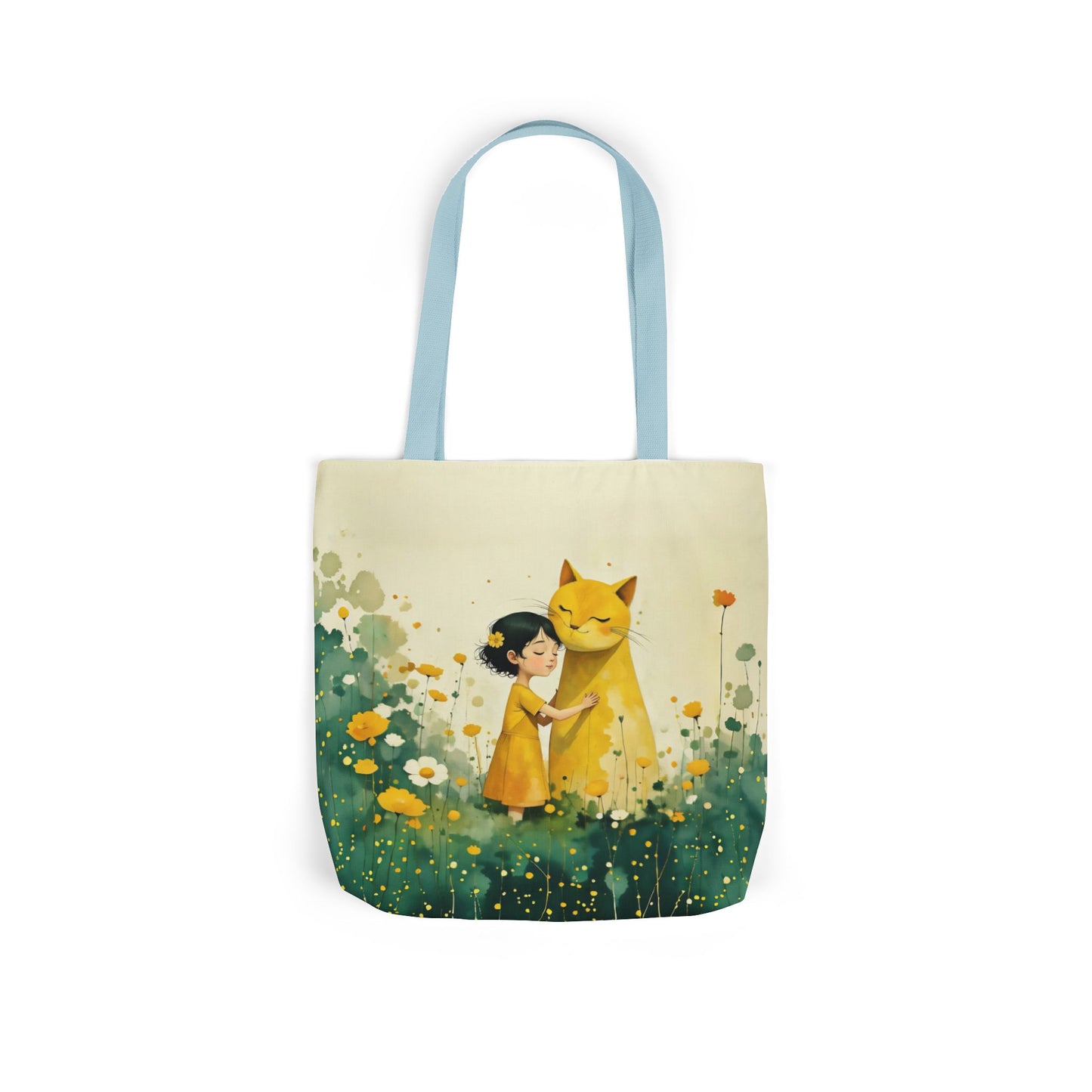 Colorful Cat -Inspired Canvas Tote Bag - Perfect for Beach Days, Eco-Friendly Shopping, and Summer Fun!