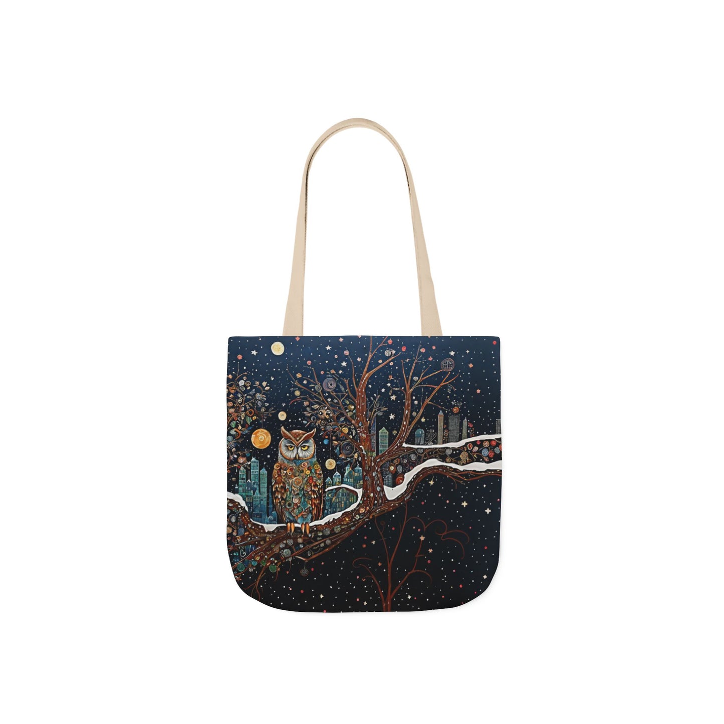 Colorful  night Owl -Inspired Canvas Tote Bag - Perfect for Beach Days, Eco-Friendly Shopping, and Summer Fun!