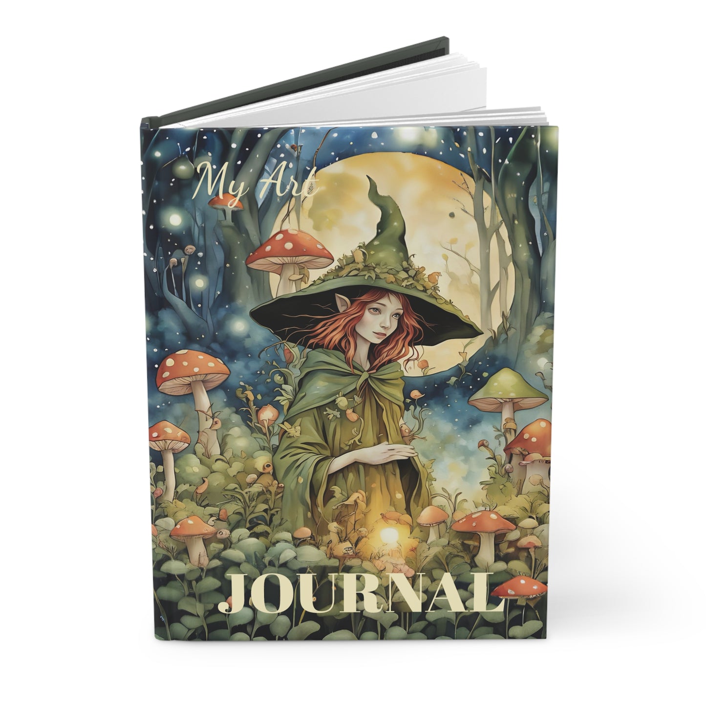 Forest Moon Fairy  Art Journal  Hardcover