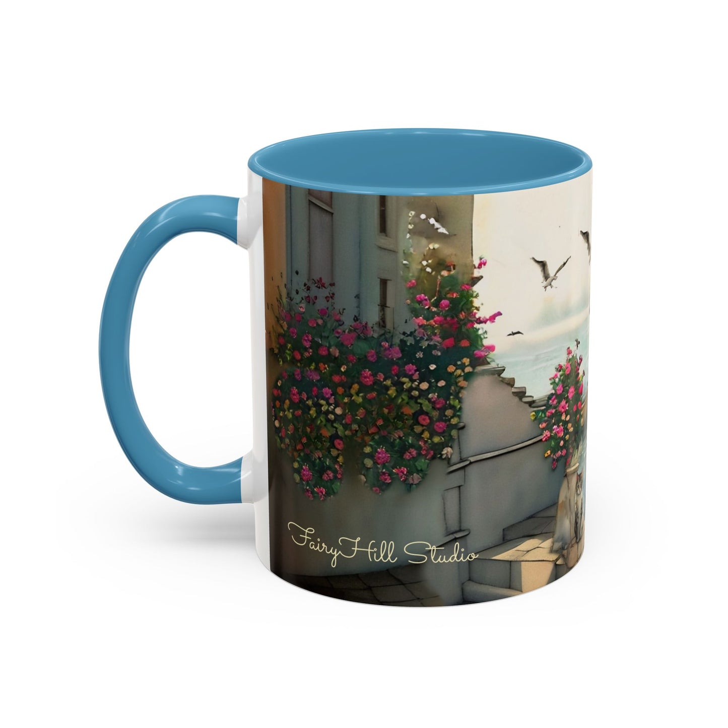 Harbour cats Art-Themed Coffee Mug - 11 & 15oz Accent Mug for Cat Lovers