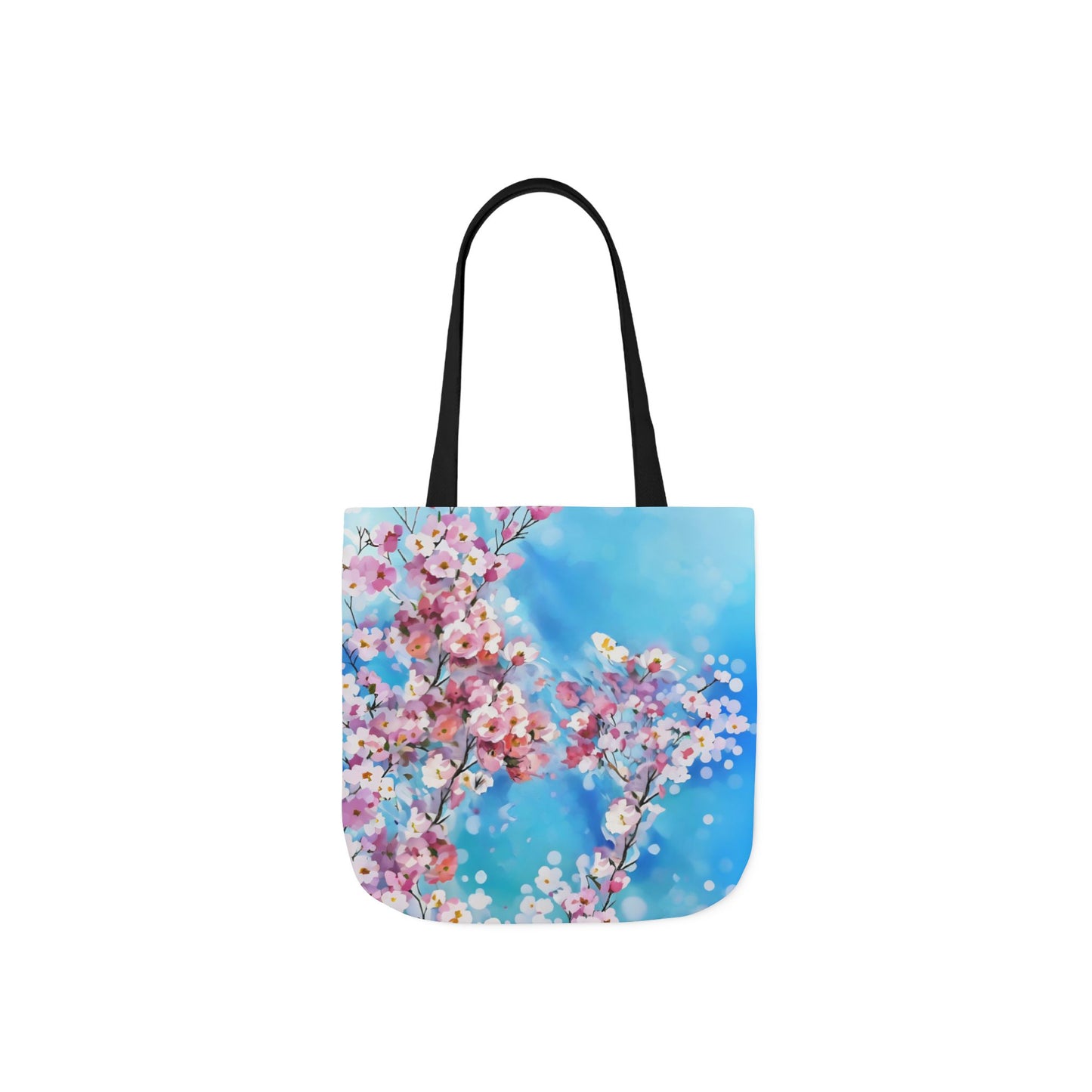 Colorful FairyHill Studio Sakura flowers Canvas Tote Bag - Perfect for Beach Days, Eco-Friendly Shopping, and Summer Fun!