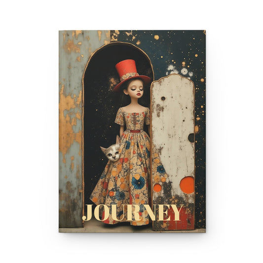 The Cat, the Hat, and the Looking Glass spiral Journal hard Cover ,Notebook gift art Matte