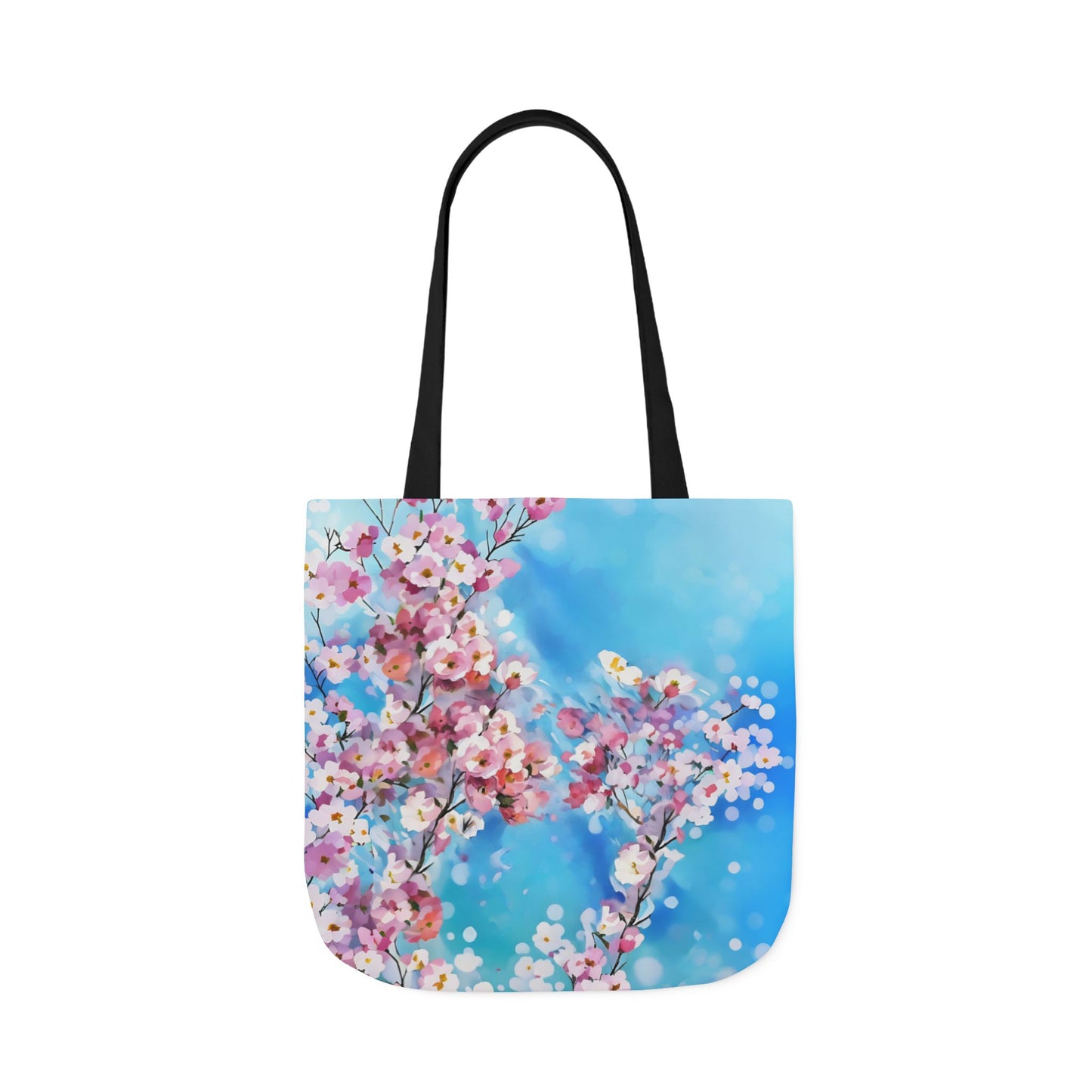 Colorful FairyHill Studio Sakura flowers Canvas Tote Bag - Perfect for Beach Days, Eco-Friendly Shopping, and Summer Fun!